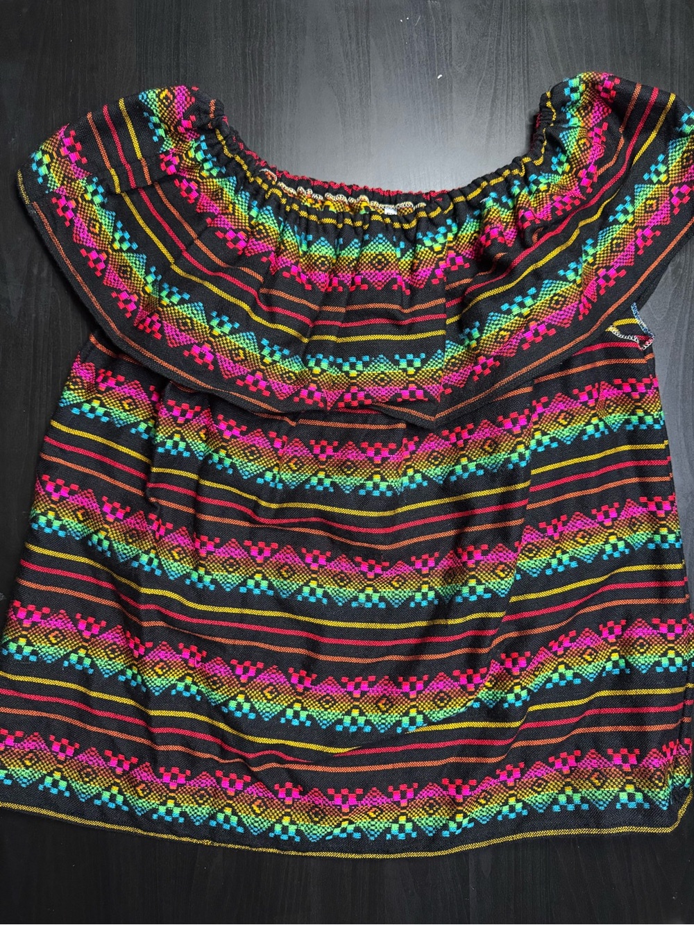 3XL Plus size off shoulder authentic Mexican blouse